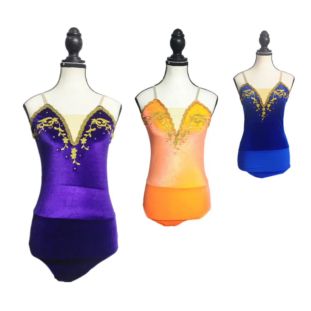 Body da balletto per donna adulta Colletto a V Ballerina Danza Ginnastica Corpetto in velluto Costume da ballo Corsetto sottile Top per ragazze