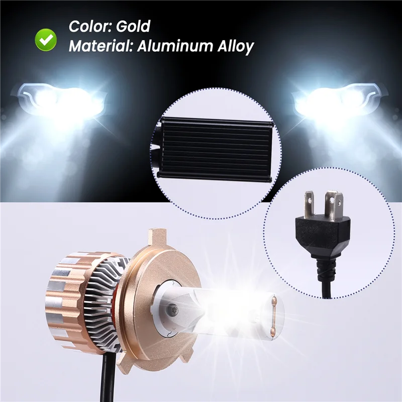 Reliable-130W Car Headlights Led Lights For Original Car Led Headlights High And Low  Integrated H4