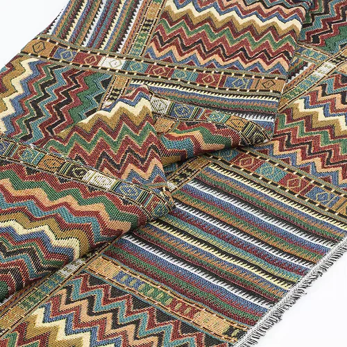 Bohemian Ethnic Jacquard Fabric Shirt Coat Skirt Fabric Pillow Sofa Cover Towel Tablecloth Decorative Cloth Half Yards