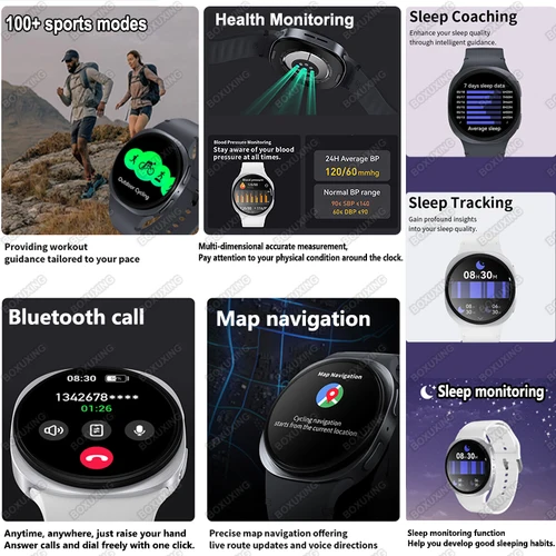 Imagen 2 del producto Reloj 8 Mini GPS Track relojes inteligentes para hombres mujeres deporte ritmo cardíaco Bluetooth llamada NFC IP68 impermeable brújula reloj inteligente 2025