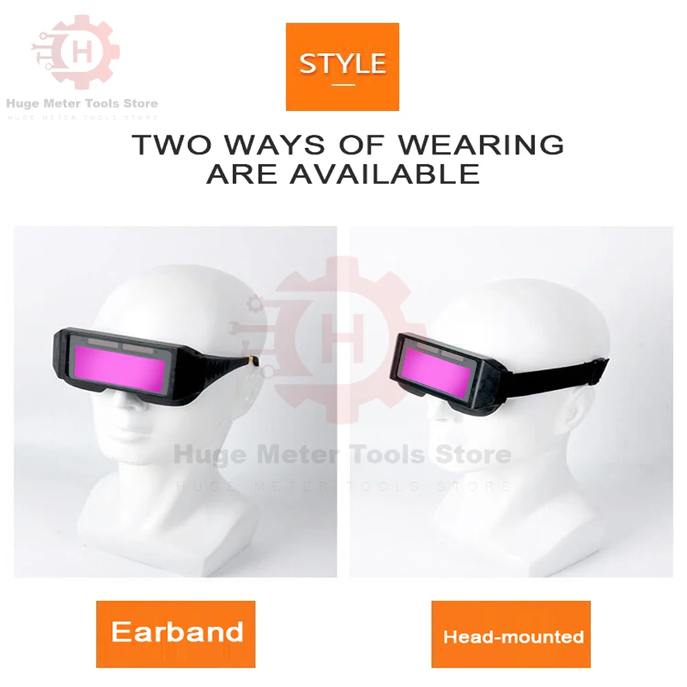 Solar Powered Welding Helmet Auto Darkening Welding Goggles LCD Welder Glasses for Welding Masks EyeGlasses Accessories