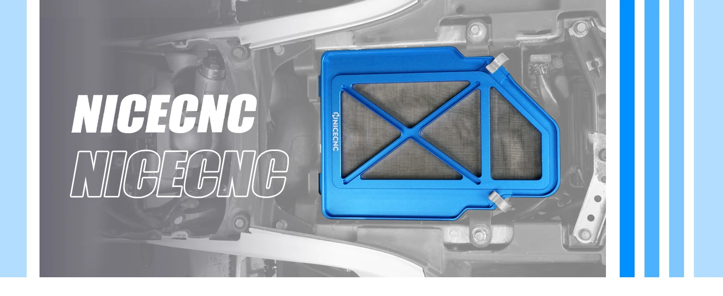 NICECNC Luftfilterkasten-Abdeckung für Yamaha YFZ450R 2009-2024, ermöglicht zusätzlichen Luftdurchsatz, Billet-Aluminium-Reinigungsdeckel, ATV-Zubehör – Detail 4