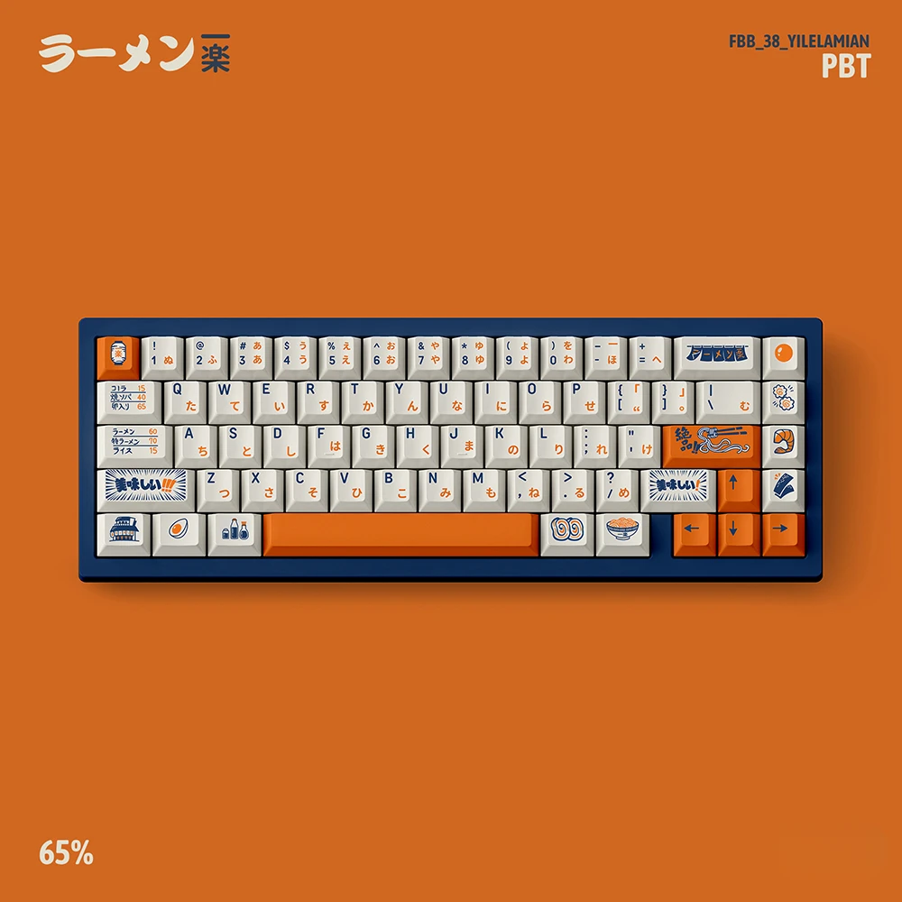 ECHOME rad men Ichiraku Theme Keycap Set PBT Dye-sublimation Anime Keyboard Cap Cherry Profile Key Cap per tastiera meccanica