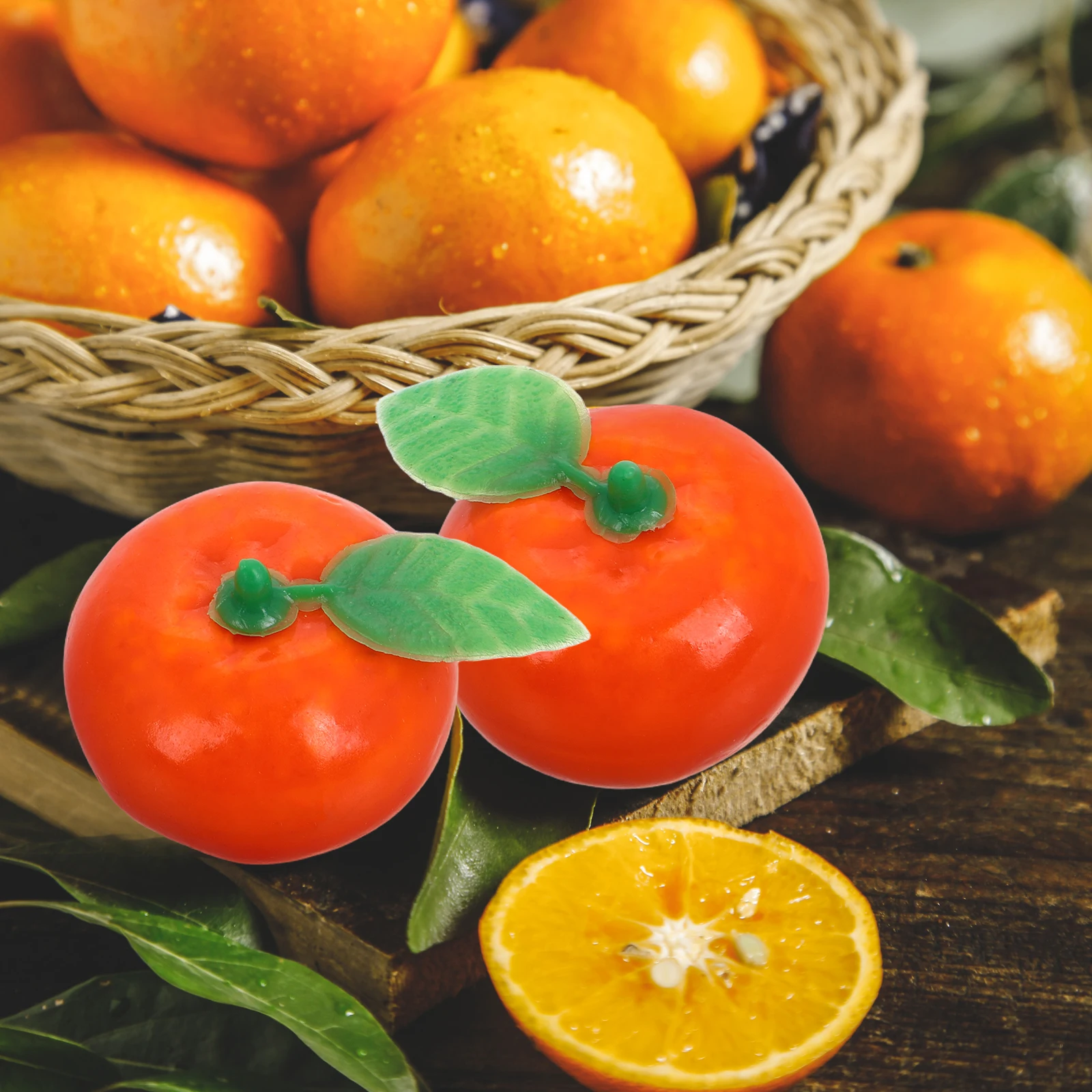 

100Pcs Decorative Mini Artificial Oranges Realistic Fake Fruit for Bowl Centerpiece Party Decor Kitchen Shelf Display
