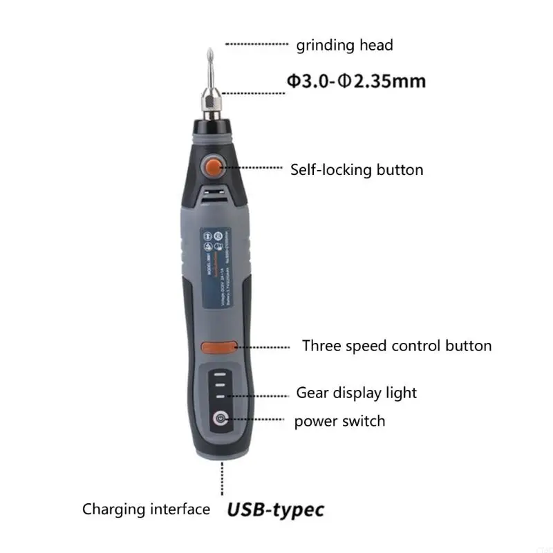 USB Mini Talet Set Tool giratorio pequeño para aplicación artesanía versátil C7AC