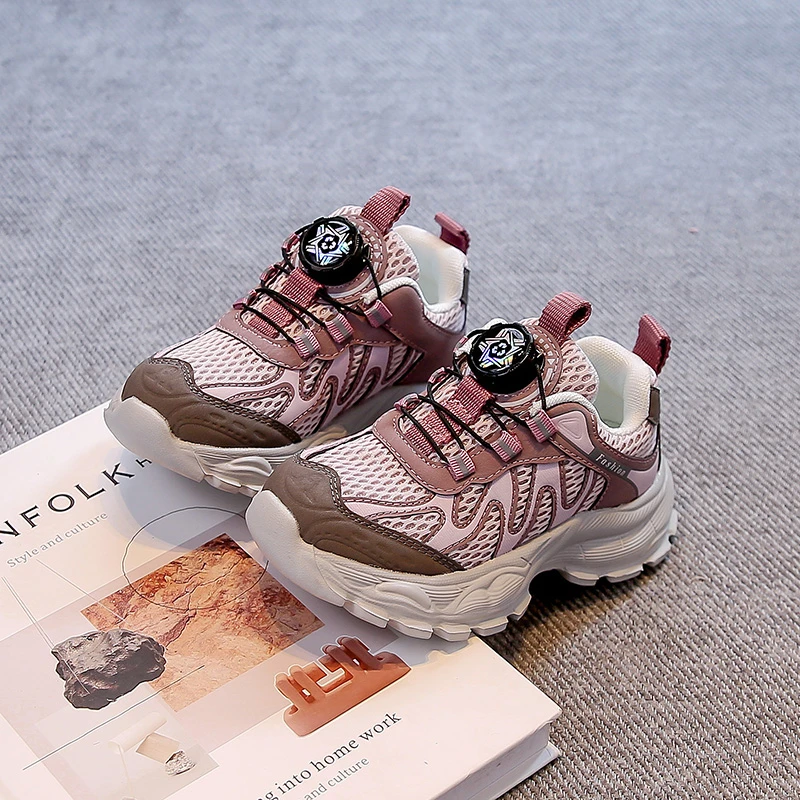 Children Basketball Shoes Handsome Trend Kids Sneakers Mesh Breathable 2025 New Fashion Boys Girls Running Shoes Thick Soft Sole