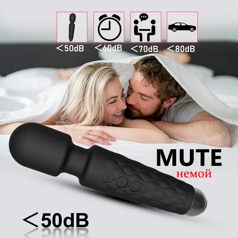 20 Speed Dildo AV Vibrator Magic Wand for Women Clitoris Stimulator USB Rechargeable Sexy Massager Goods Sex Toys for Adults 18