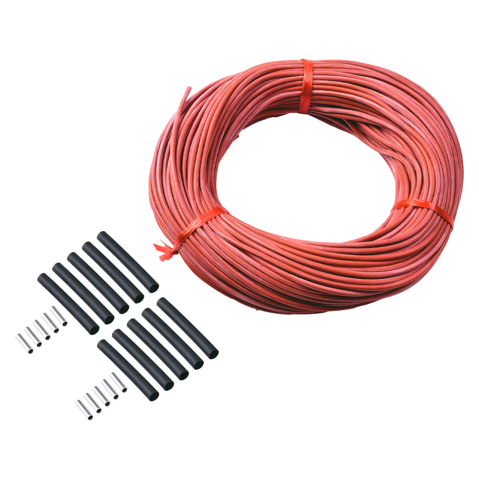 12K Carbon Fibre Floor Heating Cable 33Ω/m Silicone Rubber Insulated Heating Wire Coil For Infrared Underfloor Heating Systems