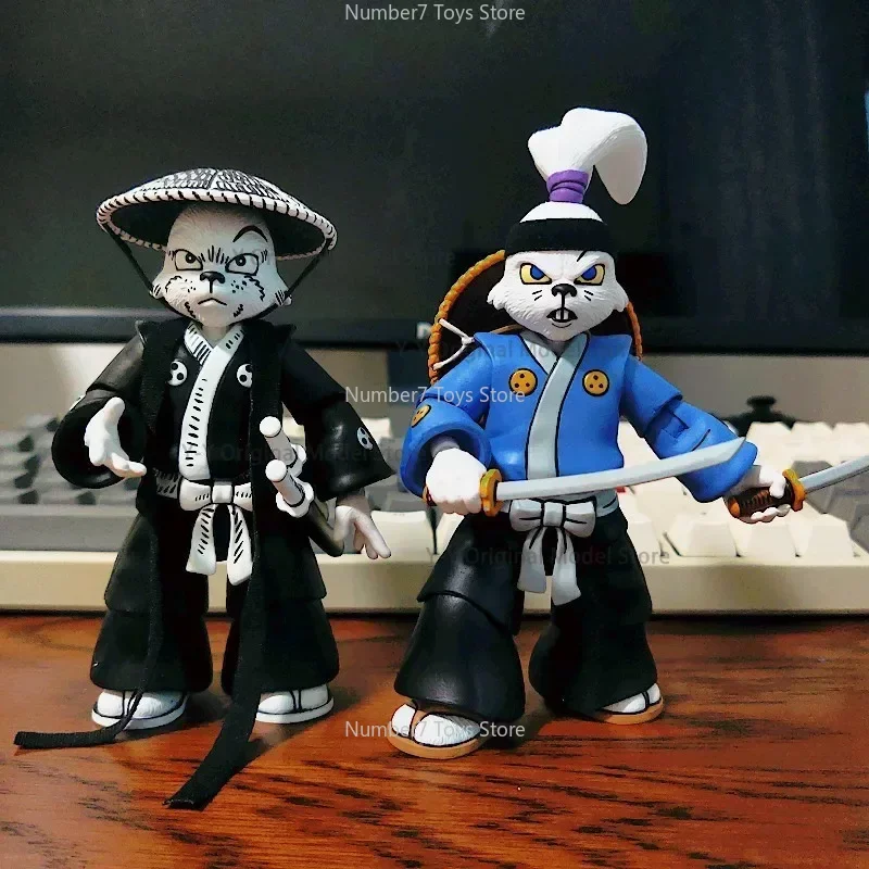 

NECA 54257 54306 Usagi Yojimbo Miyamoto 7-дюймовая фигурка черно-белая версия цветная версия