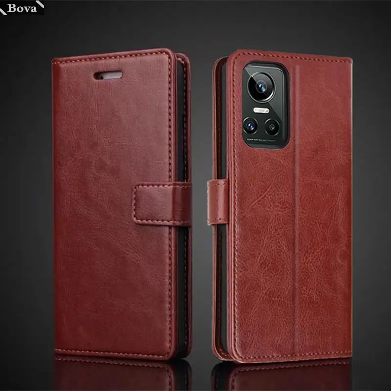 Card Holder Pu Leather Cover Case for OPPO Realme GT Neo 3 Flip Cover Retro Wallet Bag Fitted Case Business Fundas Coque
