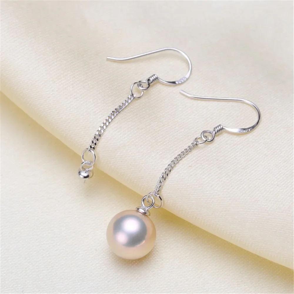 925 Silver Pearl Beads Stud Earrings Setting Base Diy Jewelry Making Findings&Components No Pearl E037