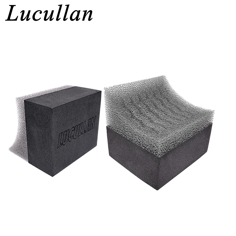 Lucullan Tire Dressing Applicator High-Density Zigzag Foam Waxing Sponge Perfect Fit Tires