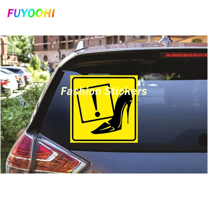 

FUYOOHI Funny Sticker Self-Adhesive Decal Girl Driving Car Sticker Motorcycle Helmet Trunk Decors on Bumper Rear Window Laptop