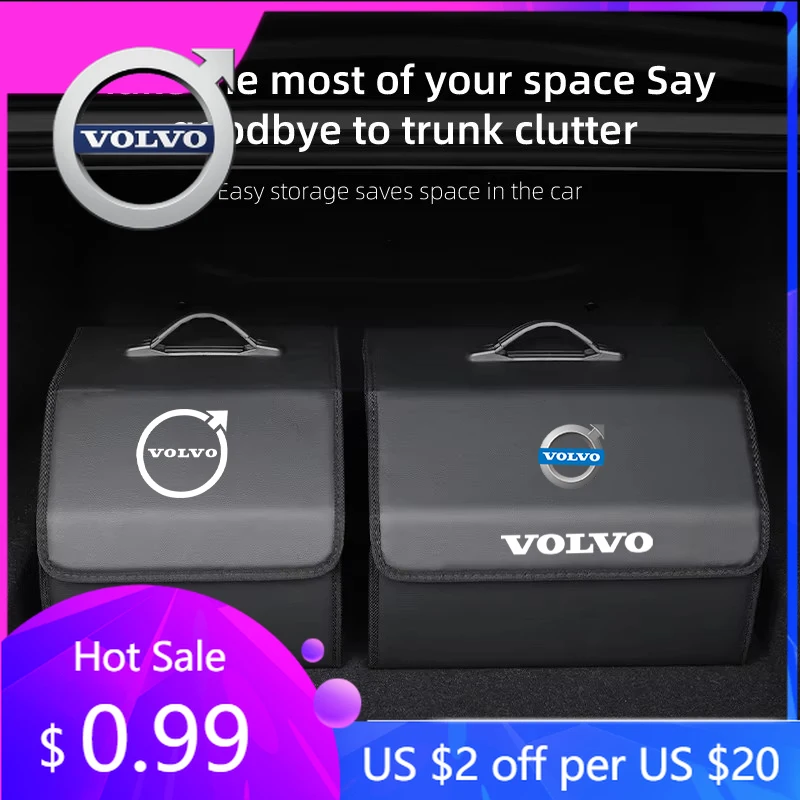 

Универсальный органайзер для багажника автомобиля, складной ящик для хранения для Volvo ES90 EC40 EX40 EM90 XC90 V90 V60 XC60 V40 S80 S60 S90 C40