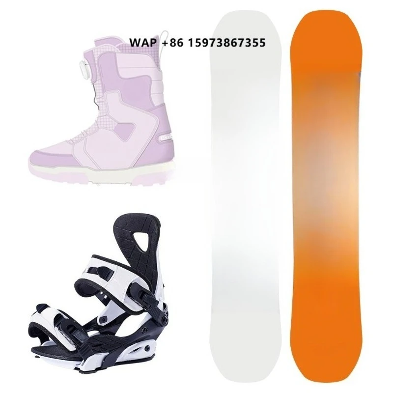 Women Snowboard Full Package Skiing Board Carbon Fiber Snowboard Set All Mountain