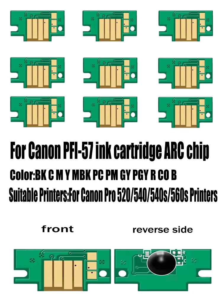 PFI-57 Cartridge Chip For Canon PRO-520 520 540 540s 560s 520 540 540s 560s Printer