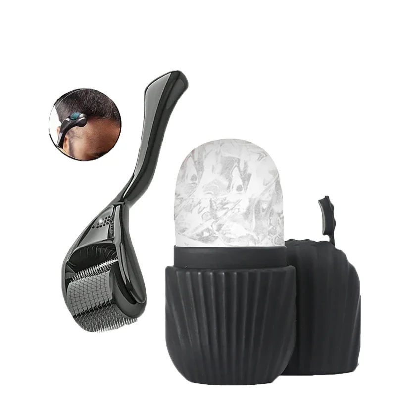 Ice Facial Roller Tool Skin Care Beauty Two-Piece Set Suitable For Skin Beard 0.2/0.25/0.3mm Needle Micro Facial Roller Tool