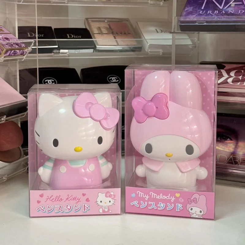 Anime Sanrio Pen Stationery Hellokitty Kuromi Holder My Melody Cinnamoroll Characters Series Makeup Brush Storage Ornament Gifts