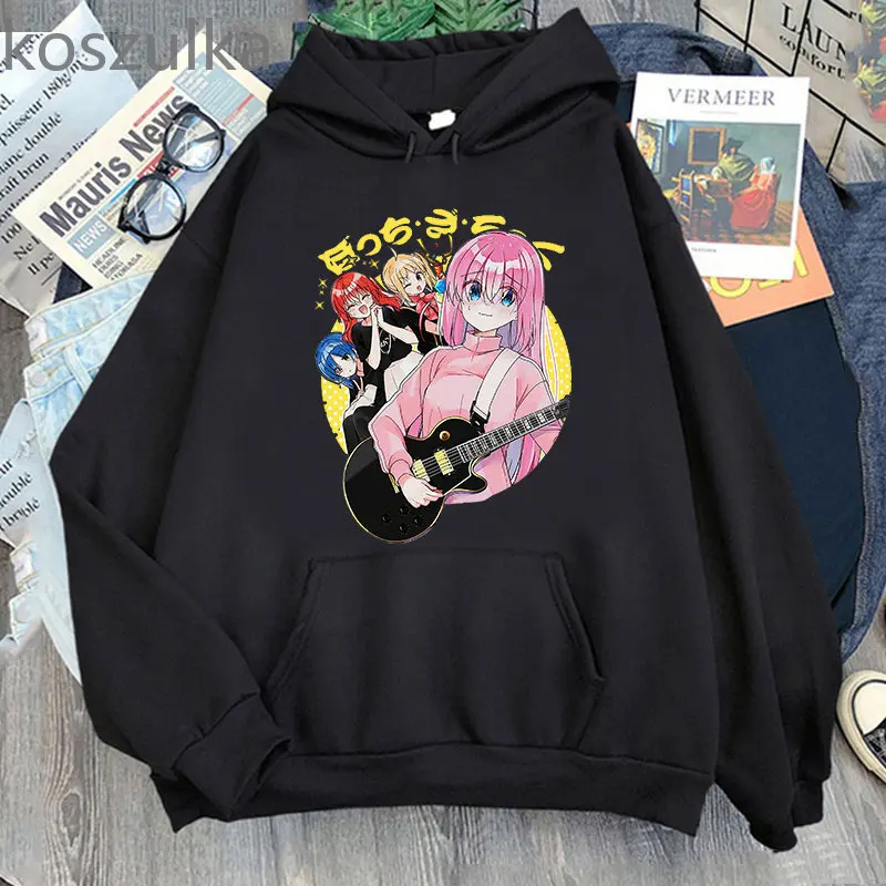 BOCCHI THE ROCK! Hoodies Gotou Kita MEN New Arrivals Anime Hoody cute Clothes Loose Streetwear Sweatshirt printed Yamada Ijichi