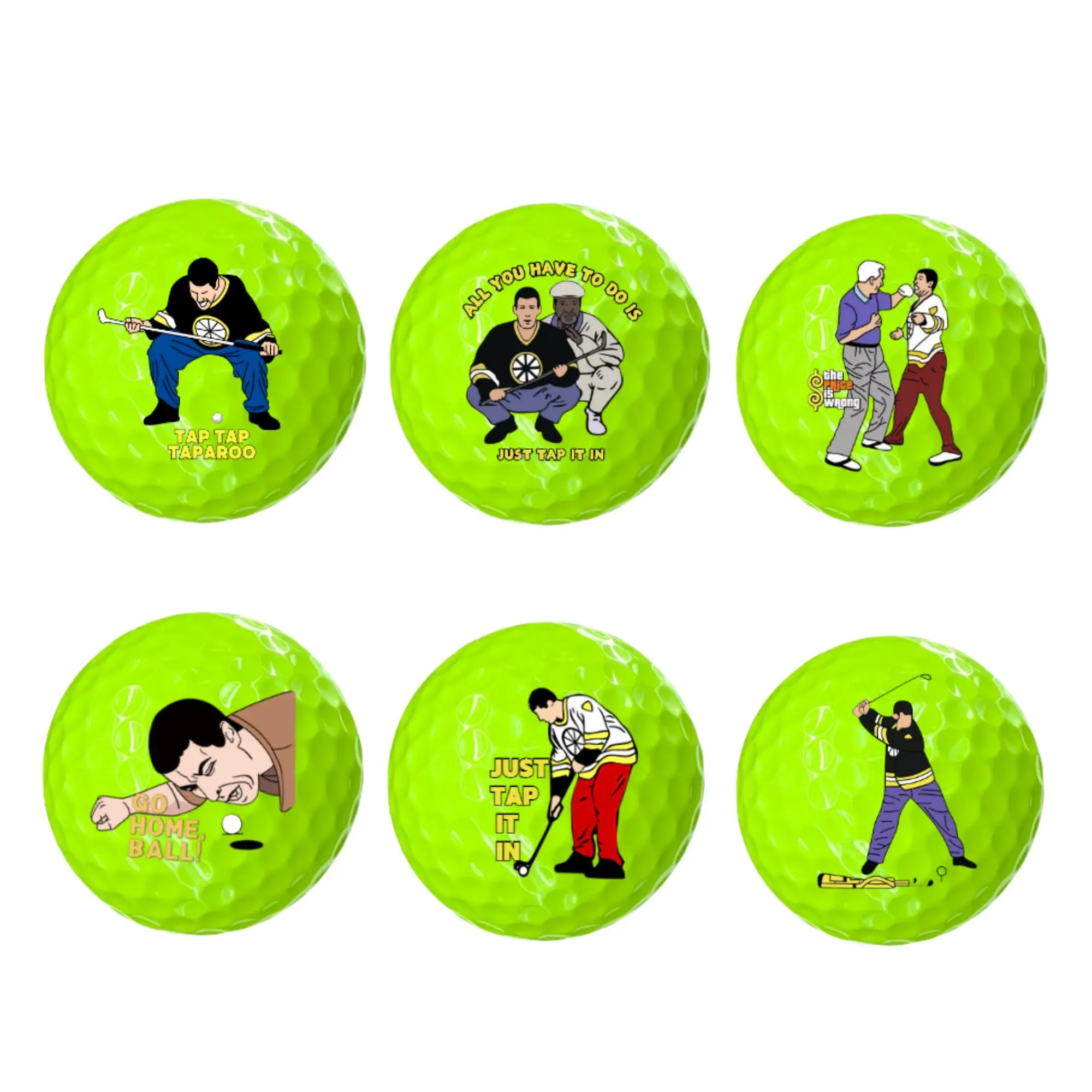 6 Pcs Funny Golf Balls for Men Adult Humor Trick Novelty Golfer Gift Set for Dad Boyfriend Coworkers Unique Professional