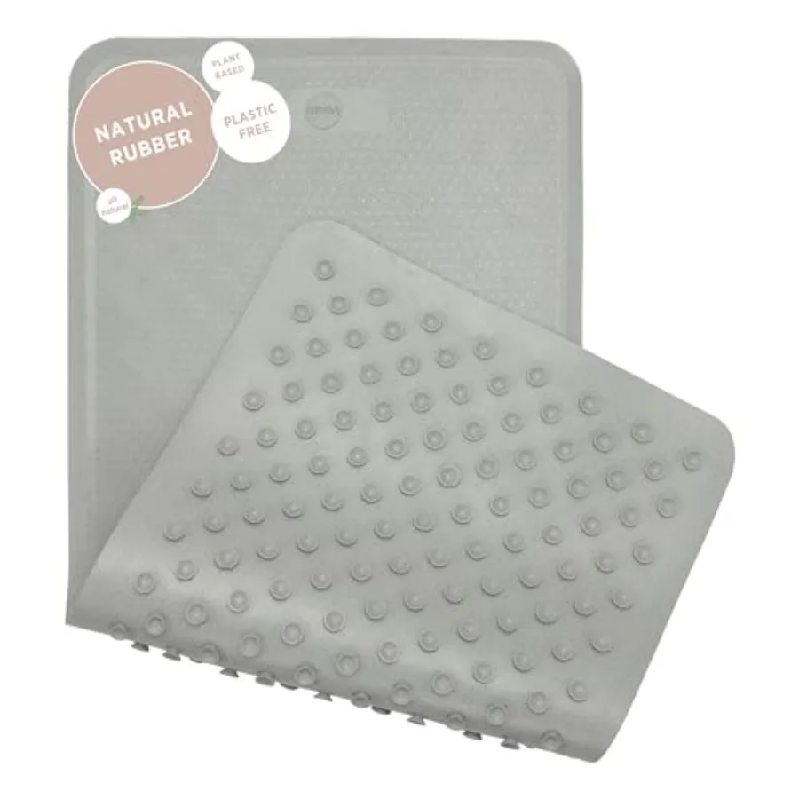 

Natural Rubber Big Bath Mat - Upcycled Danish Design - Non Slip Bathtub Mat 299 Suction Cups - Safe and Friendly Shower Mat for