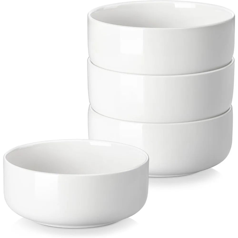 

24 OZ Cereal Bowls, 5.8 Inch Soup Bowls Ceramic Bowl Sets of 4, Breakfast Bowls Set for Kitchen, Dishwasher Microwave Oven Safe
