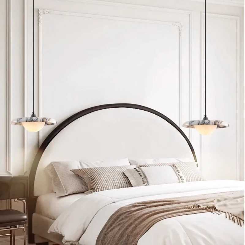 مصباح معلق بجانب السرير لغرفة النوم الرئيسية، مصباح زخرفي معلق من حجر البلغاري الفاخر