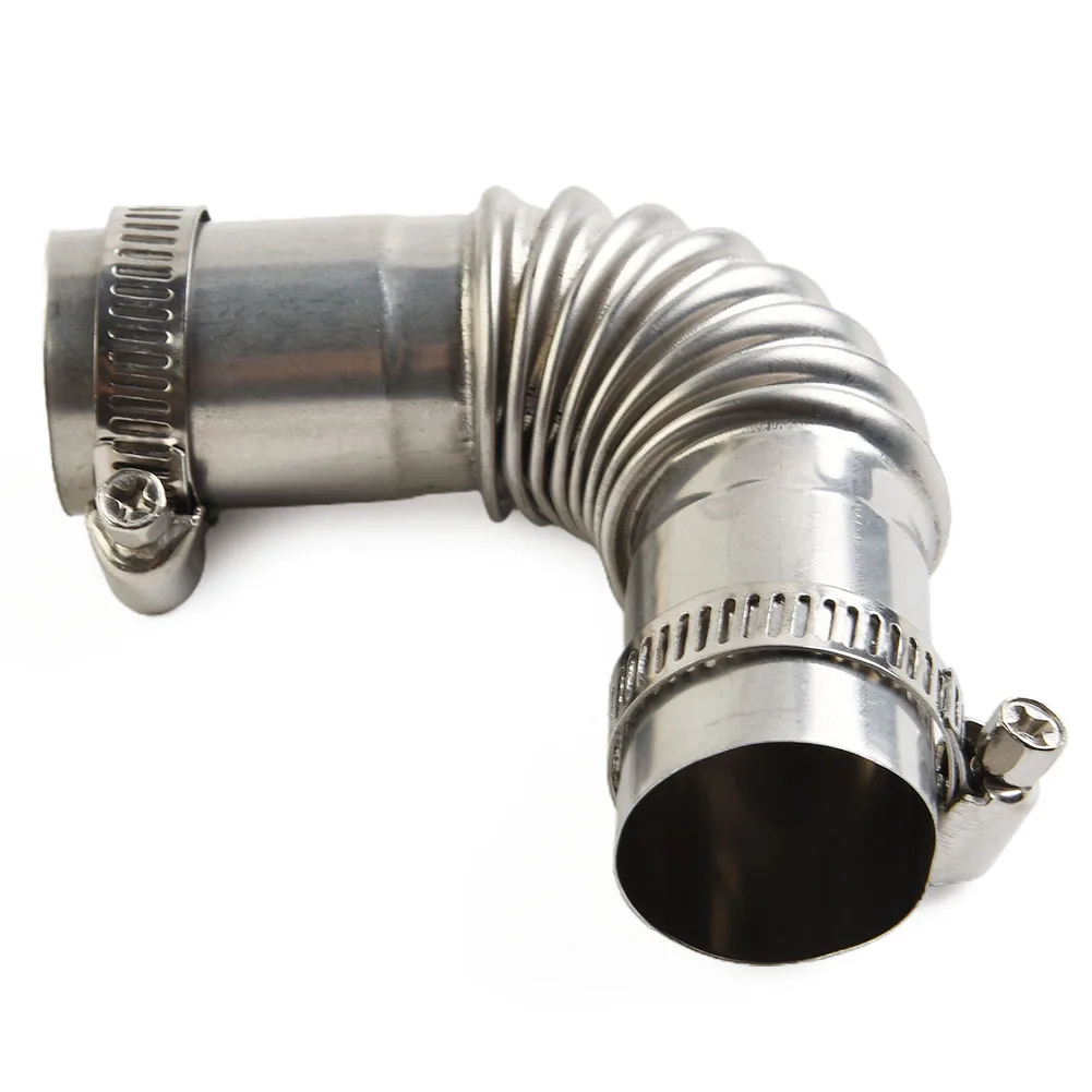 Silver Stainless Steel Exhaust Pipe Tube Connector 25mm Inner Diameter Perfect For Eberspacher For Webasto Diesel Heater