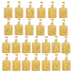 Big Pendant 26 Initial DIY Charms for Jewelry Making Stainless Steel Chunky Jewelry A-Z Capital Letter Luxulry Style Lady Gift