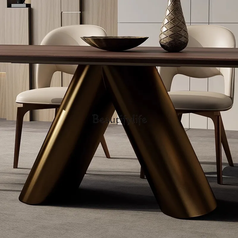 North American black walnut dining table household luxury wood walnut light luxury high-end table