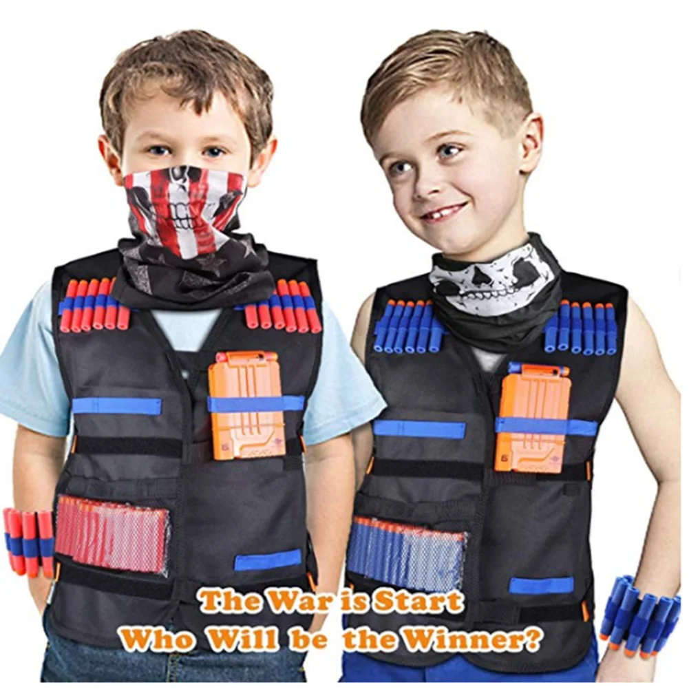 

Soft Kids Vest Suit Kit for Nerf Game Accessories Outdoor Game Undershirt Holder Magazine Accessories Cosplay Playing Props