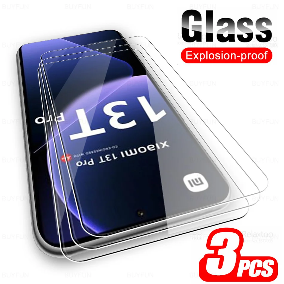 3Pcs Protective Glass For Xiaomi 13T Pro Global Tempered Glass Xiaomi13T Mi 13TPro 13 T Mi13T 5G 6.67inch 2023 Screen Protector