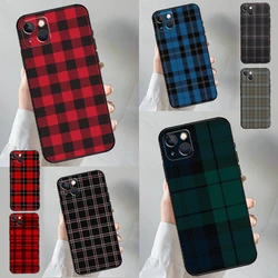 Buffalo Plaid Pattern Case For iPhone 16 15 14 13 12 Mini 11 Pro Max X XR XS 7 8 Plus Soft Bumper Cover