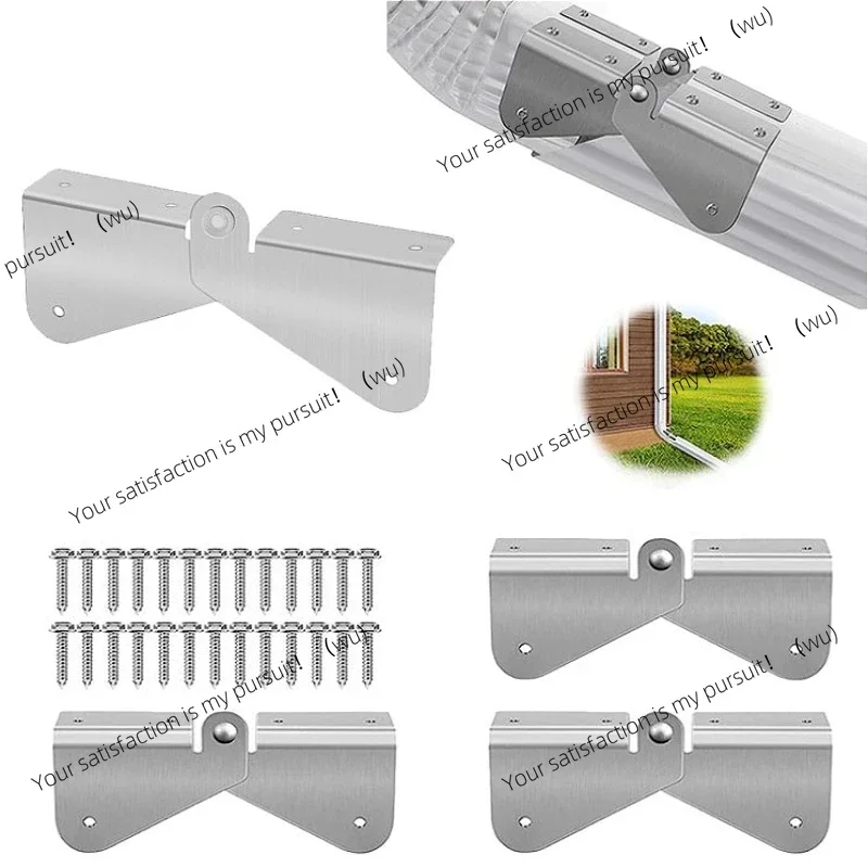 2/4PCS Gutter Downspout Extension Hinge for Flip-Up Rain Hinge DIY Installation on All Rectangle or Square Drainage Ditch
