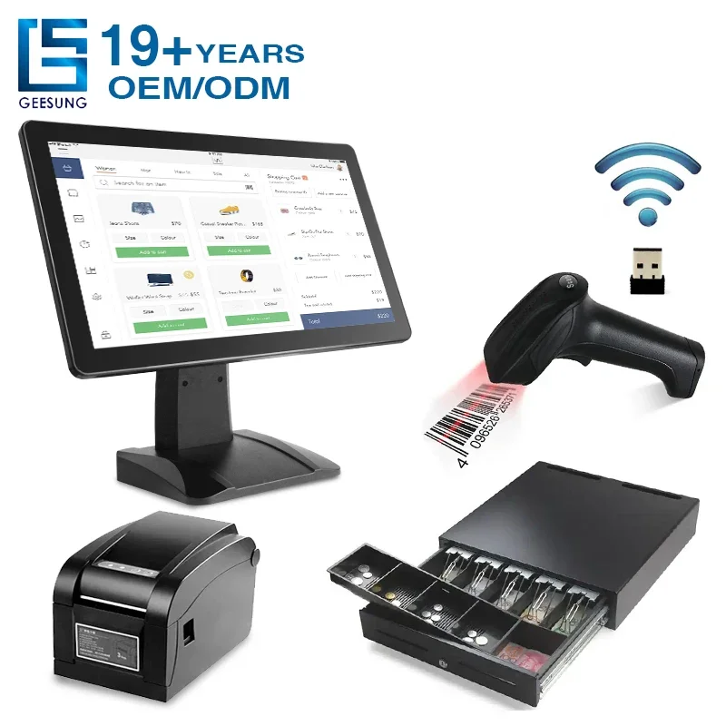 High Quality Windows Pos Systems Cash Register Machine All In One Retail Pos Terminal Caisse Enregistreuse Complet Sistemas Pos