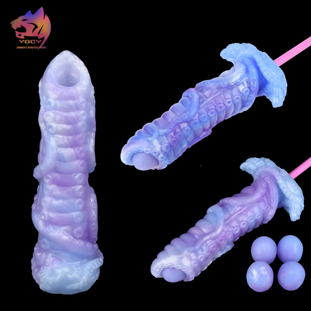 YOCY два цвета, ручной Ovipositor, щупальце осьминога, анальная пробка, ручной толкатель, фаллоимитатор, силиконовые секс-игрушки для взрослых, мужчин, женщин, лежащих яйца