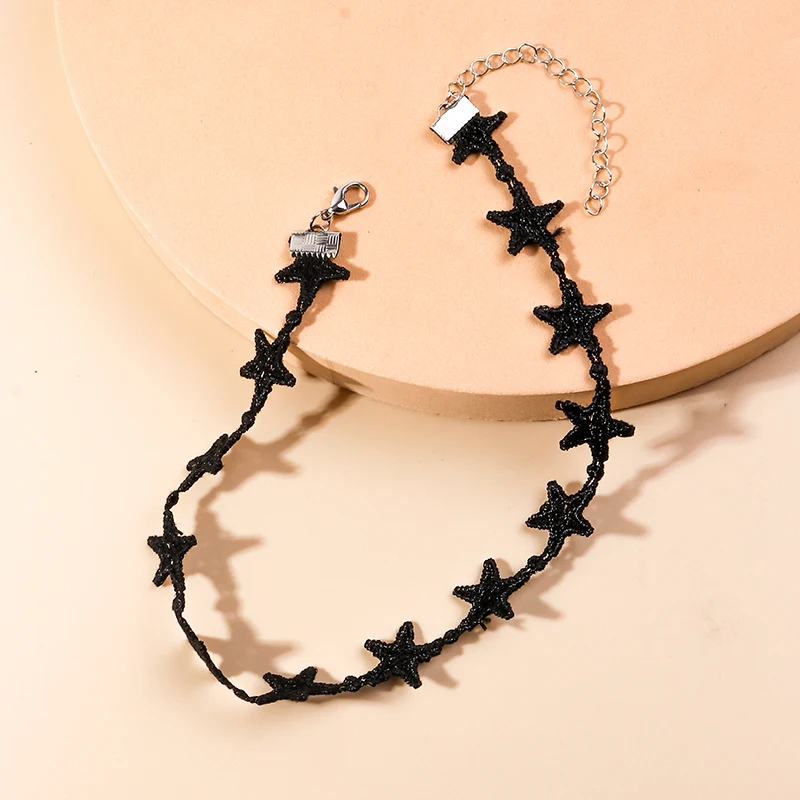 Aihua Heißer Verkauf Nettes Mädchen Schwarz Samt Spitze Schmetterling Blume Choker Halskette Sexy Loli JK Student Schlüsselbein Hals Kette Schmuck – Detail 25