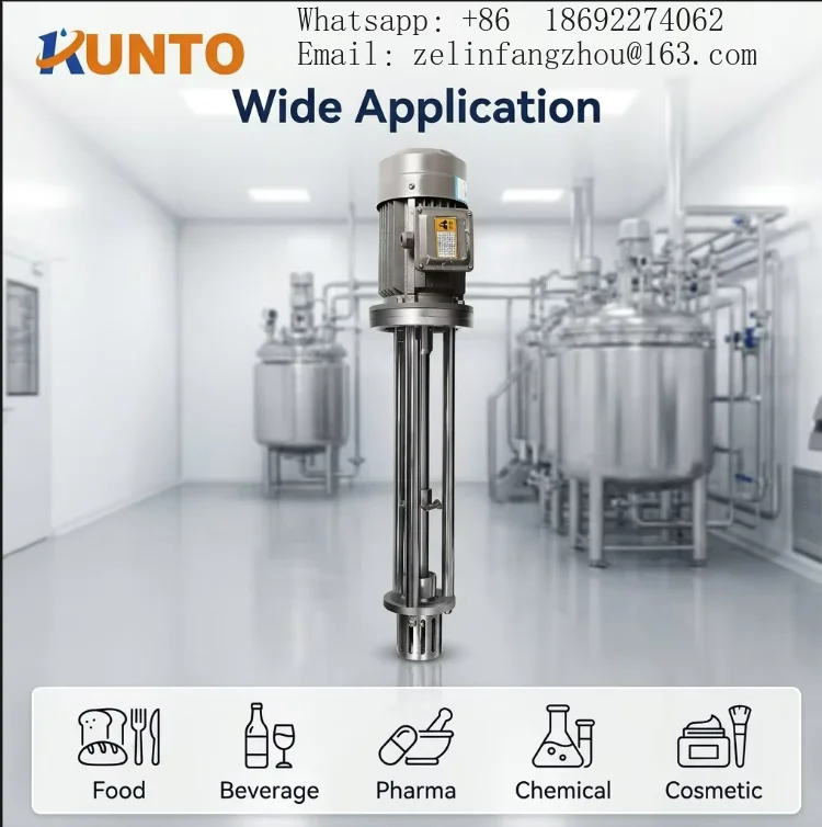 Industrial High Shear Batch Dispersing Emulsifying Homogenizing Mixer Powder Liquid Blender for Plant Production Pro