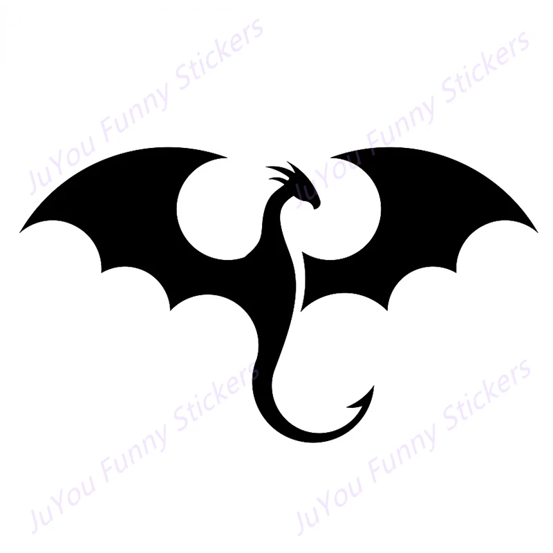 FUYOOHI Funny Stickers Exterior Accessories Dragons Silhouette Car Sticker Die Cut Material Decals Car Trunk Decoration DIY