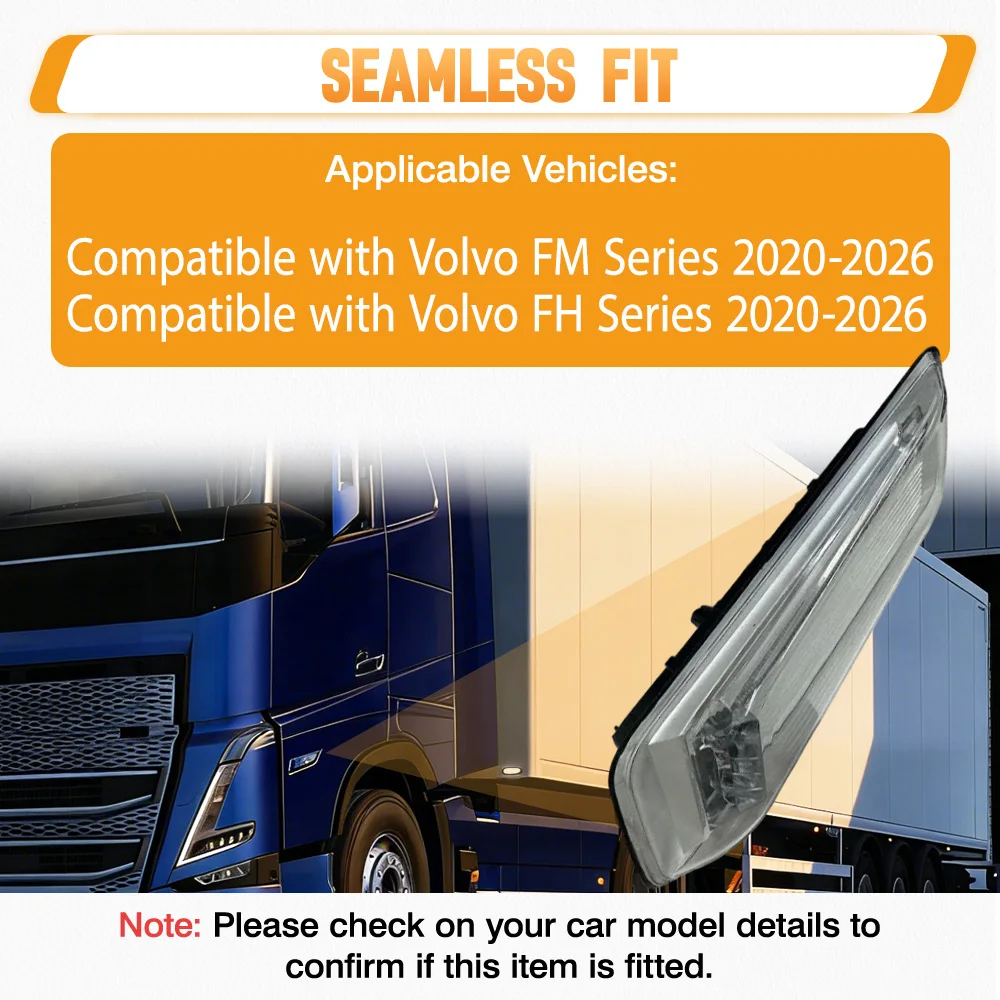 

1 шт. для Volvo FM FH Series 2020-2026: светодиодный боковой габаритный фонарь, угловой фонарь, сигнальный фонарь 84389663 84389835 24189496 24189495