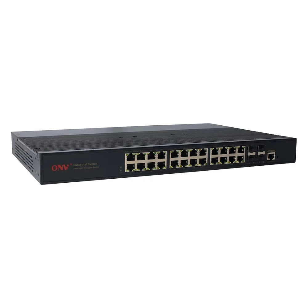 OEM/ODM ONV 28-port Gigabit Managed Industrial Ethernet Switch with QOS,STP/RSTP,IGMP,DHCP,SNMP,VLAN Network Management Function