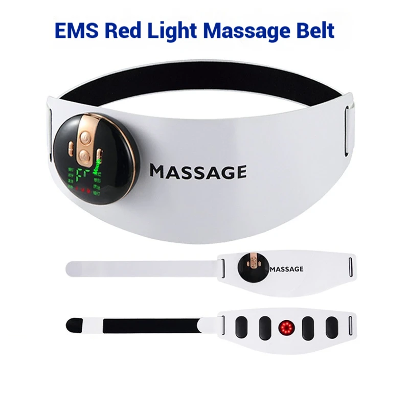 

New EMS Palace Warming Massage Belt Red Light Heating Vibration Massage Belt Girls Rub Abdomen To Warm The Palace