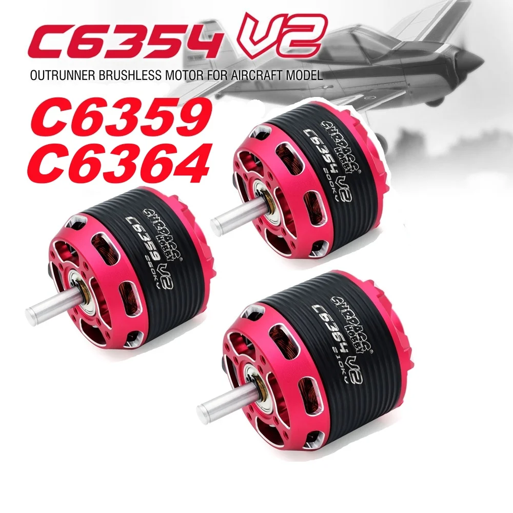 

SURPASS HOBBY Бесщеточный двигатель 3-6S C6354/C6359/C6364 для радиоуправляемого самолета-мультикоптера Бесщеточный двигатель Outrunner