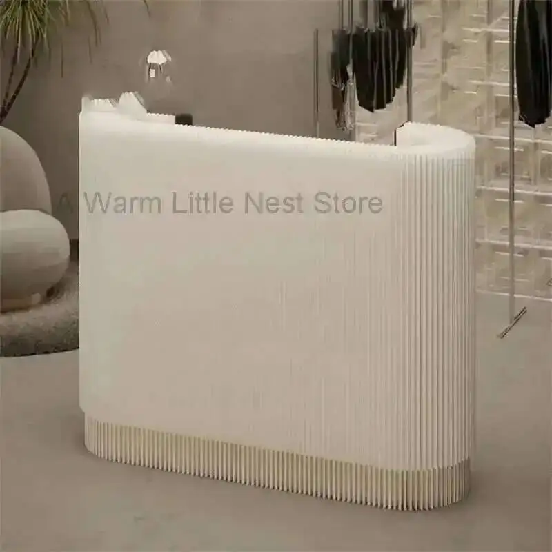 

Desk Exhibition Mobile Shopping Modern Reception Mall Reception Desks Shop Simple Counter Clothing Store Front Desks Cashier M