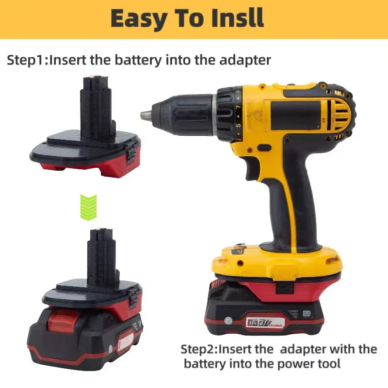 For Parkside To Dewalt Adapter For Parkside 20V Replace To Dewalt 18V Electric Drill Converter Accessories(Adaptor Only)