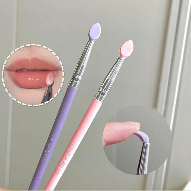 Lip Brush Multi-functional Lip Liner Brush Silicone 5PCS Eyeshadow Brush Lip Film Brushes Lipstick Smudging Brush Makeup Quickly