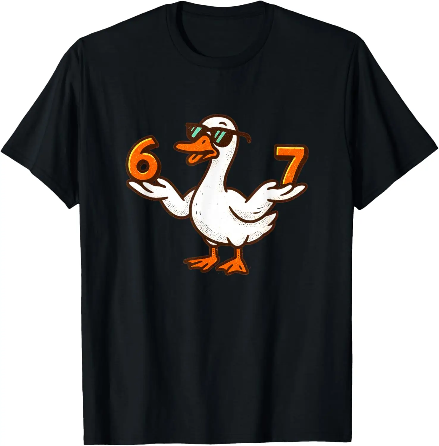 67 Meme Silly Goose 6 7 Funny Six Seven 6-7 Gen Alpha Slang T-Shirt Summer Short-Sleeved Breathable Sweat-Wicking Versatile