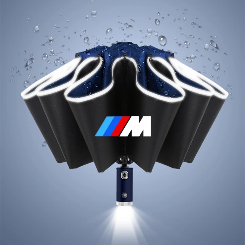 سيارة عكس مظلة قابلة للطي مع مصباح ليد جيب عاكس شريط مظلة لسيارات BMW M E30 E39 E46 E90 E93 E60 F10 M5 M6 M7 X4 X5 #2