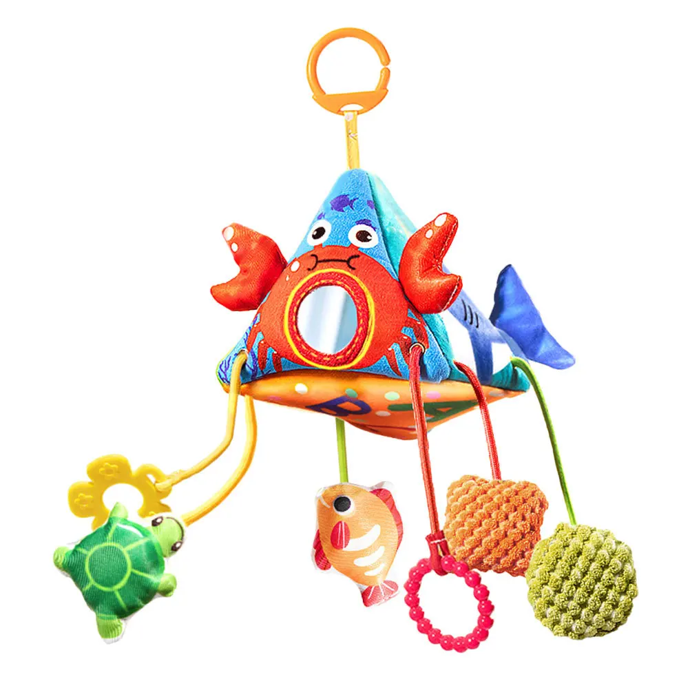 Culla mobile a tema oceano appeso sonaglio carillon di vento per neonati 3-12 mesi passeggino attacco sensoriale per culla carrozzina letto