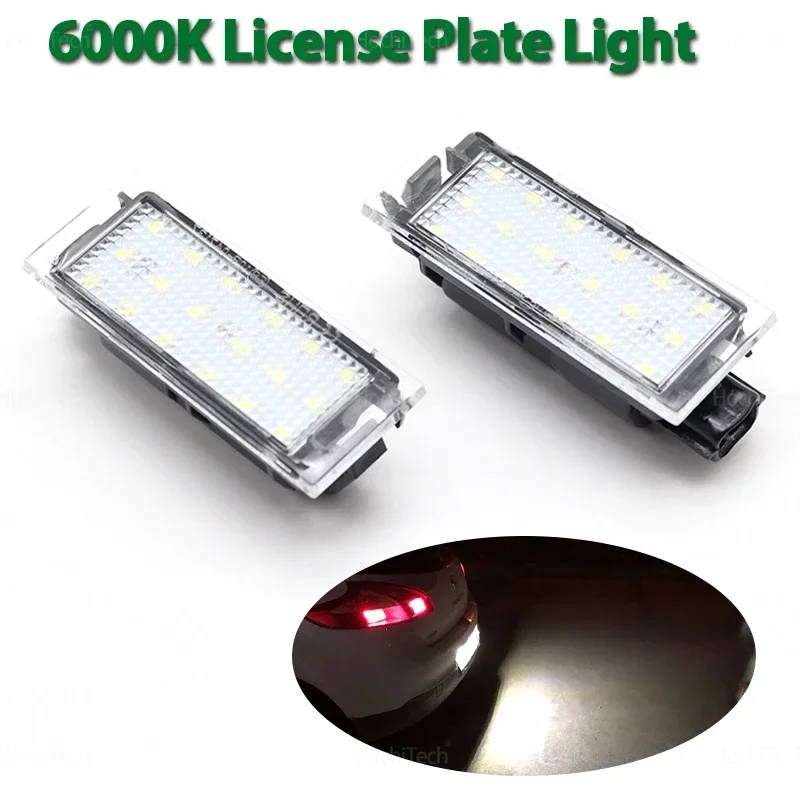 2PS License Plate Light Rear Tail Lamp Upgrade Error Free For Renault Megane 3 Clio Laguna 2 Megane 3 Twingo Master Vel Satis